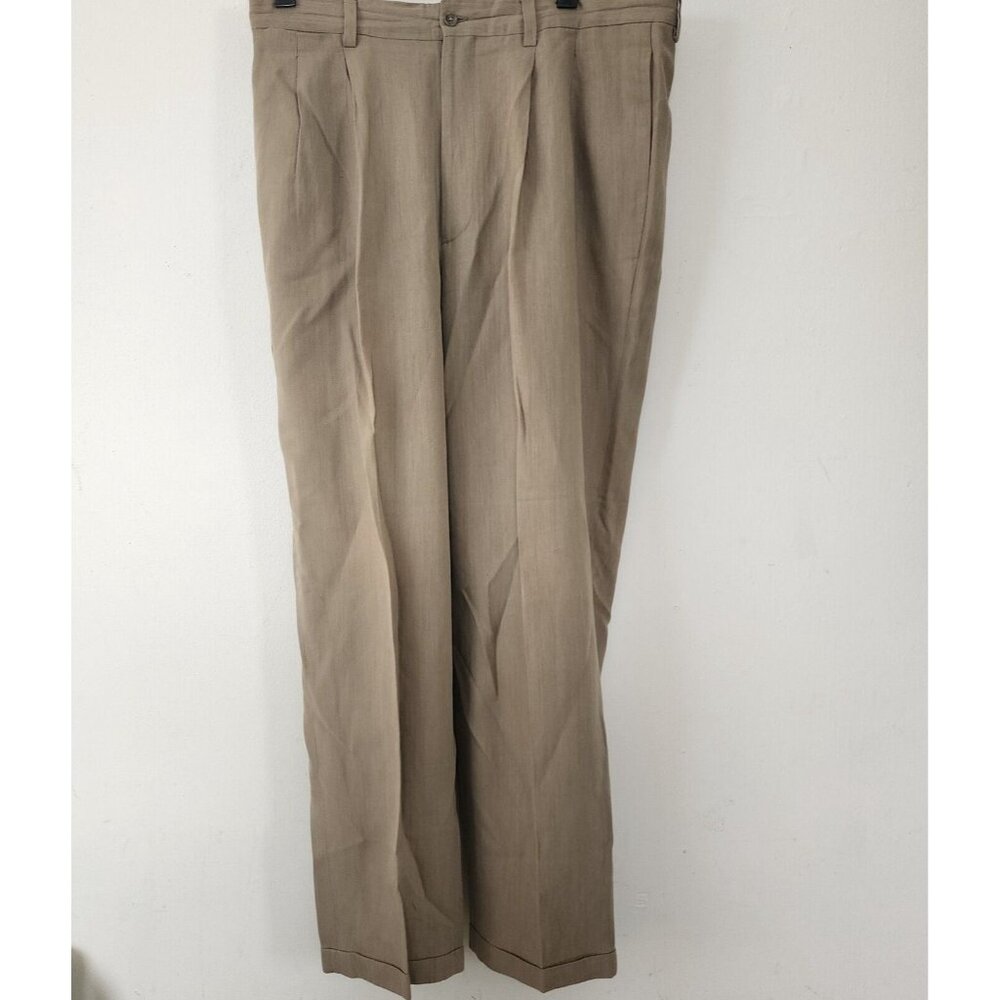 Banana Republic 38L Mens Pants Linen Wool Cotton Blend 35" Inseam